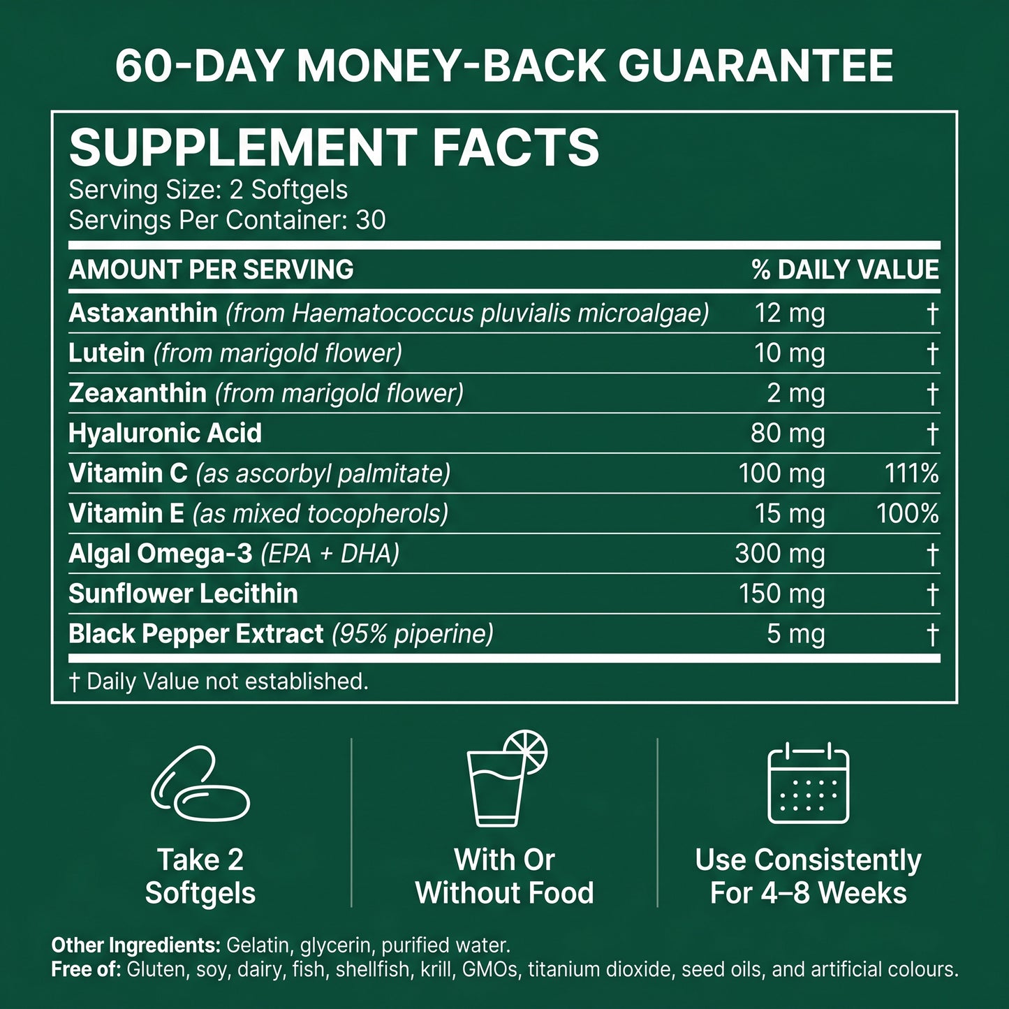 Astaxanthin 12mg Softgels